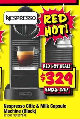 JB Hi-Fi Nespresso Citiz & Milk Capsule Machine offer