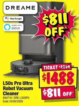 JB Hi-Fi L50s Pro Ultra Robot Vacuum Cleaner offer