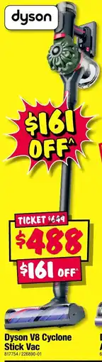 JB Hi-Fi Dyson V8 Cyclone Stick Vac offer