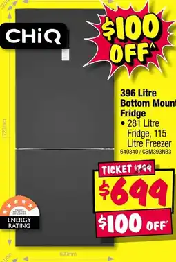 JB Hi-Fi 396 Litre Bottom Mount Fridge offer