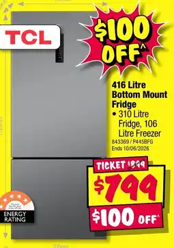 JB Hi-Fi 416 Litre Bottom Mount Fridge offer