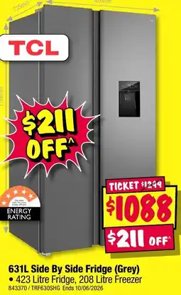 JB Hi-Fi 631L Side By Side Fridge offer