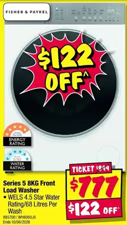 JB Hi-Fi Series 5 8KG Front Load Washer offer