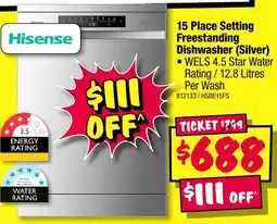 JB Hi-Fi 15 Place Setting Freestanding Dishwasher offer