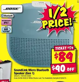 JB Hi-Fi SoundLink Micro Bluetooth Speaker offer