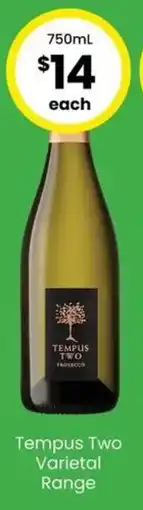The Bottle O Tempus Two Varietal Range offer
