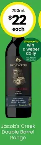 The Bottle O Jacob's Creek Double Barrel Range offer