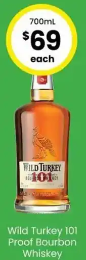 The Bottle O Wild Turkey 101 Proof Bourbon Whiskey offer