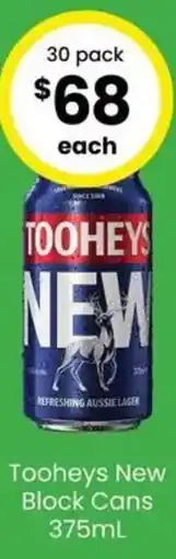 The Bottle O Tooheys New Block Cans offer