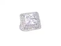 Bevilles Jewellery Gina Liano Jolie Square Cubic Zirconia Ring - Q offer