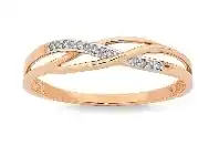 Bevilles Jewellery 9ct Rose Diamond Stackable Ring - N offer