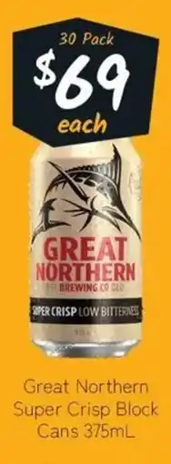 Cellarbrations Great Northern Super Crisp Block Cans offer