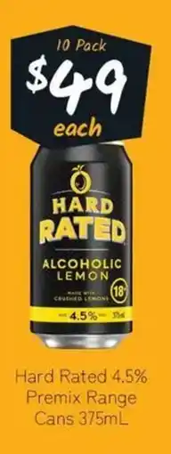 Cellarbrations Hard Rated 4.5% Premix Range Cans offer