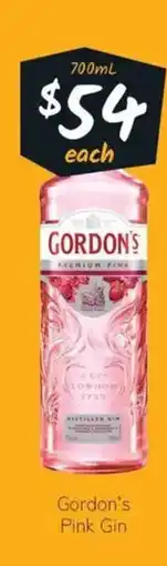 Cellarbrations Gordon's Pink Gin offer