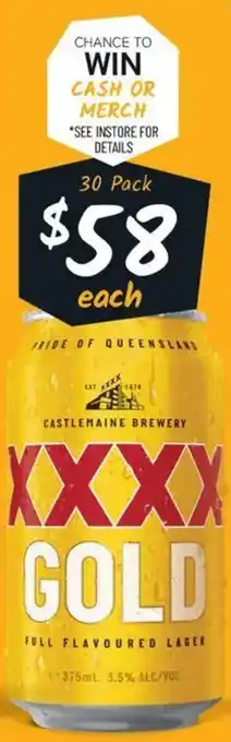 Cellarbrations Xxxx gold offer