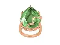 Bevilles Jewellery 9ct Rose Gold Green Amethyst Ring - N offer