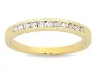 Bevilles Jewellery 18ct Yellow Gold Diamond Channel Set Ring offer