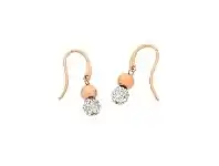 Bevilles Jewellery Rose Stainless Steel Sparkle Ball Drop Earrings offer