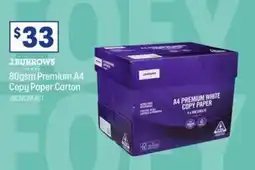 Officeworks J.burrows 80gsm premium a4 copy paper carton offer