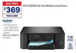 Officeworks DCP-T580DW Ink Tank Multifunction Printer offer