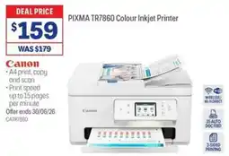 Officeworks PIXMA TR7860 Colour Inkjet Printer offer