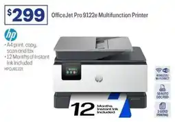 Officeworks Office Jet Pro 9122e Multifuntion Print offer