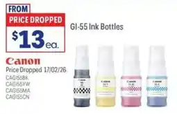 Officeworks GI-55 Ink Bottles offer