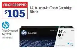 Officeworks 141A LaserJet Toner Cartridge Black offer