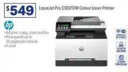 Officeworks LaserJet Pro 3301FDW Colour Laser Printer offer