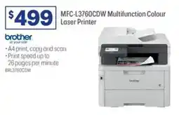 Officeworks MFC-L3760CDW Multifunction Colour Laser Printer offer