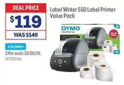 Officeworks Label Writer 550 Label Printer Value Pack offer