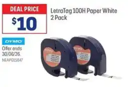 Officeworks LetraTag 100H Paper White offer