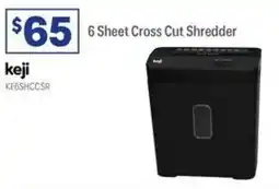 Officeworks 6 Sheet Cross Cut Shredder offer