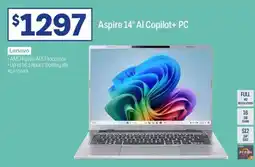 Officeworks Aspire 14" Al Copilot+ PC offer