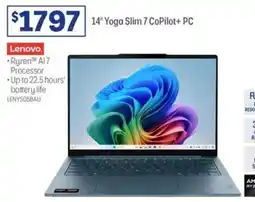 Officeworks 14" Yoga Slim 7 CoPilot+ PC offer