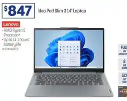 Officeworks Idea Pad Slim 314" Laptop offer