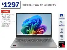 Officeworks IdeaPad 514" OLED 2-in-1 Copilot+ PC offer