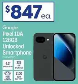 Officeworks Google Pixel 10A 128GB Unlocked Smartphone offer