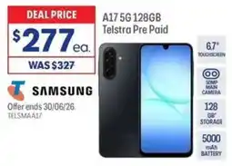 Officeworks A17 5G 128GB Telstra Pre Paid offer