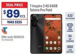 Officeworks T-Inspire 24G 64GB Telstra Pre Paid offer