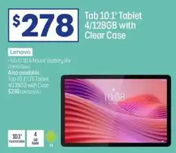 Officeworks Tab 10.1" Tablet 4/128GB with Clear Case offer