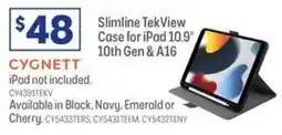 Officeworks Slimline TekView Case for iPad 10.9" 10th Gen & A16 offer