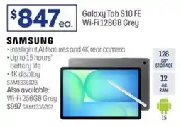 Officeworks Galaxy Tab S10 FE Wi-Fi 128GB Grey offer