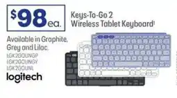 Officeworks Keys-To-Go 2 Wireless Tablet Keyboard offer