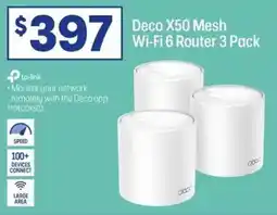 Officeworks Deco X50 Mesh Wi-Fi 6 Router 3 Pack offer