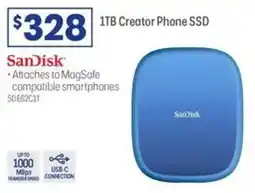 Officeworks 1TB Creator Phone SSD offer