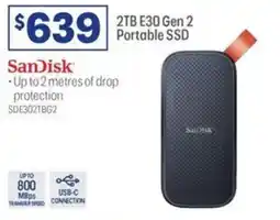Officeworks 2TB E30 Gen 2 Portable SSD offer