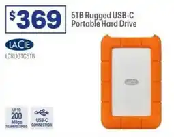 Officeworks 5TB Rugged USB-C Portable Hard Drive offer