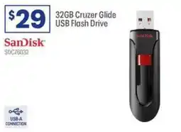 Officeworks 32GB Cruzer Glide USB Flash Drive offer