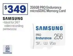Officeworks 256GB PRO Endurance microSDXC Memory Card offer